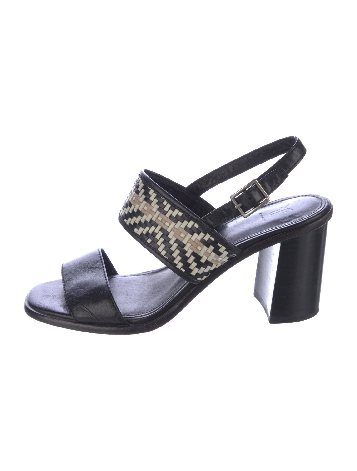 Frye Leather Printed Slingback Sandals