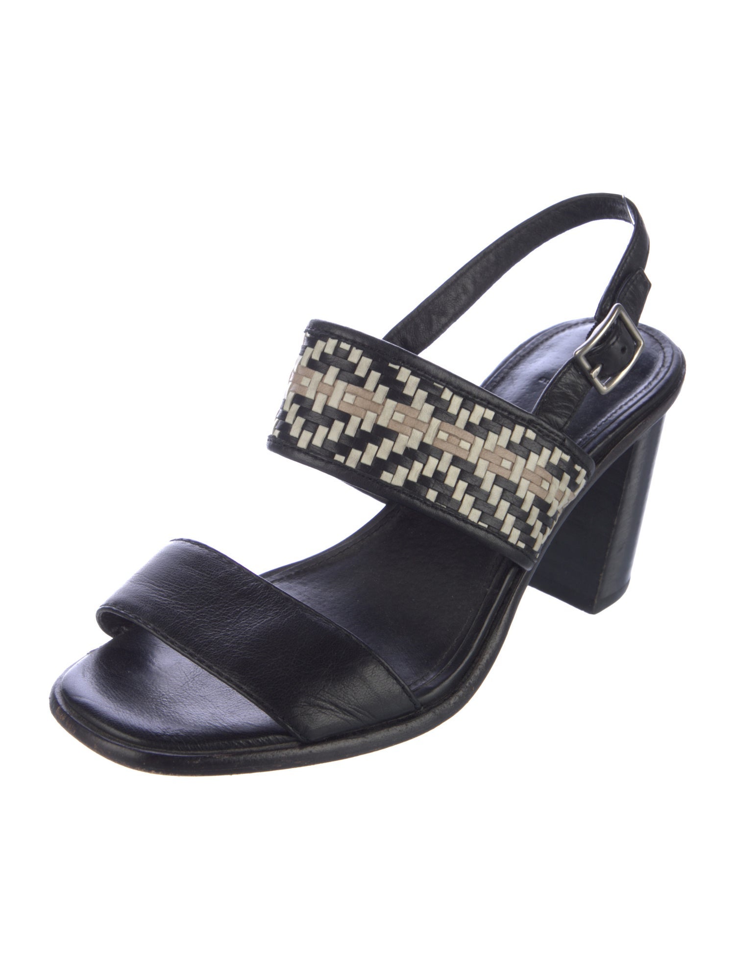 Frye Leather Printed Slingback Sandals