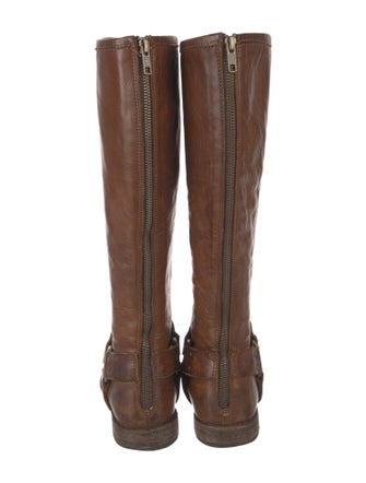 Frye Leather Studded Accents Riding Boots