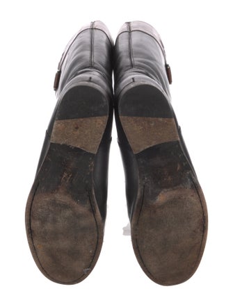 Frye Leather Colorblock Pattern Riding Boots