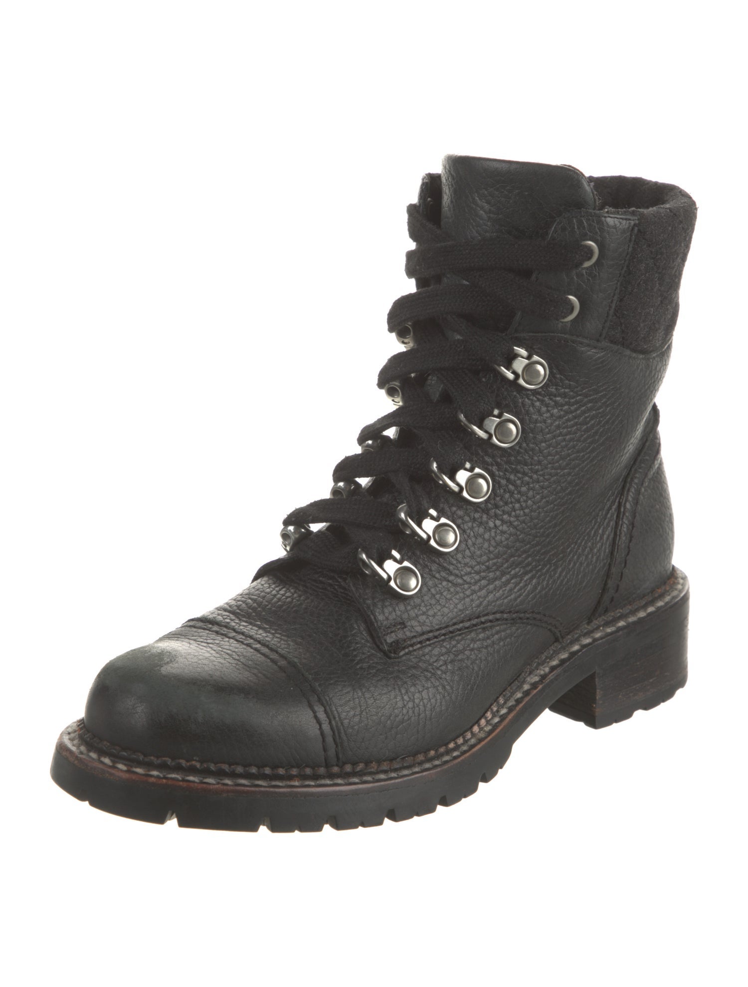 Frye Leather Combat Boots