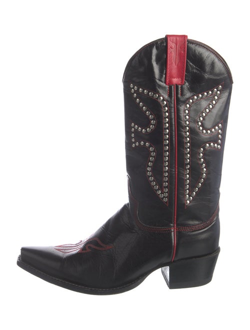 Frye Leather Studded Accents Western Boots