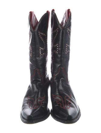 Frye Leather Studded Accents Western Boots