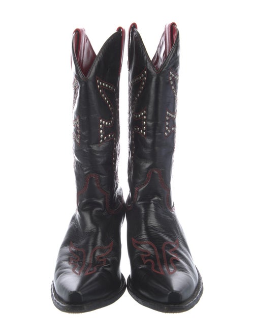 Frye Leather Studded Accents Western Boots