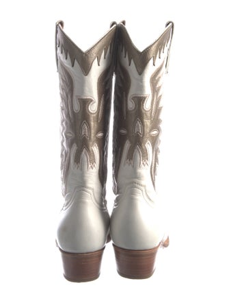 Frye Leather Patterned Western Boots