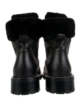 Frye Faux Fur Trim Combat Boots