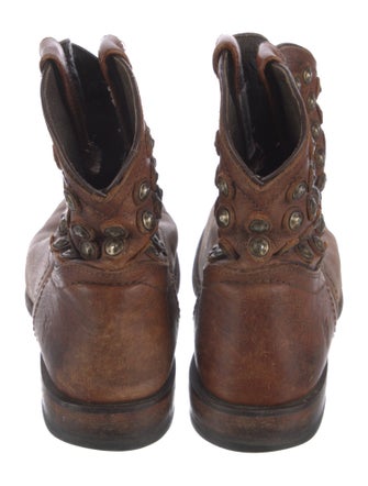 Frye Leather Studded Accents Western Boots