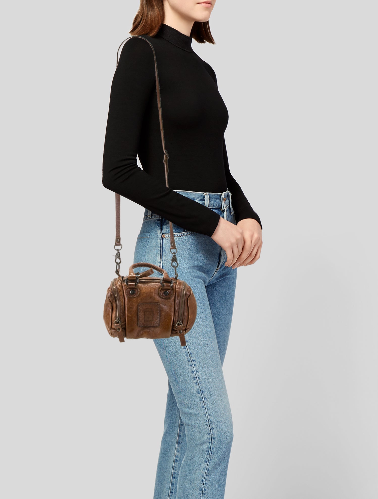 Frye Leather Top Handle Bag