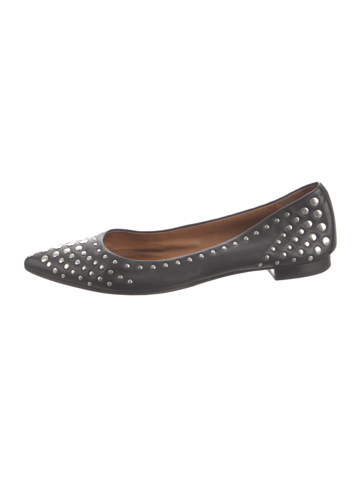 Frye Leather Studded Accents Flats