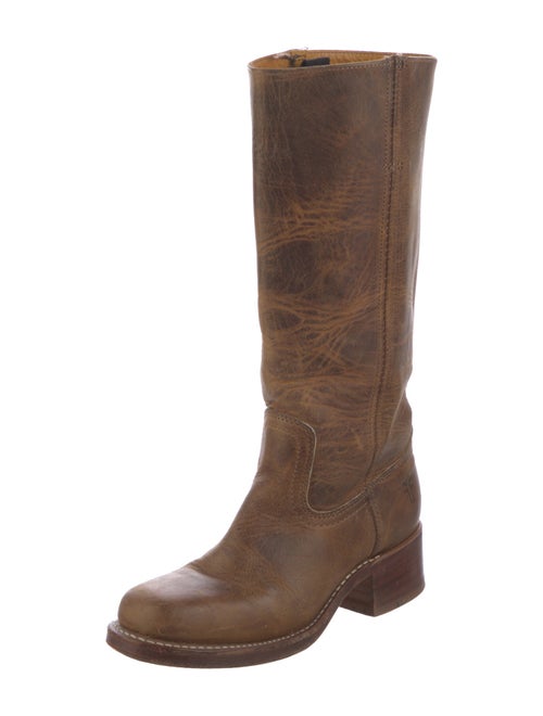 Frye Leather Distressed Accents Riding Boots