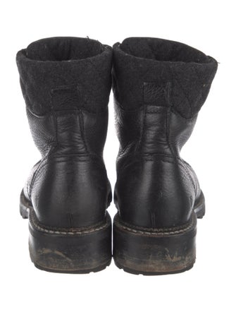 Frye Quilted Pattern Leather Combat Boots