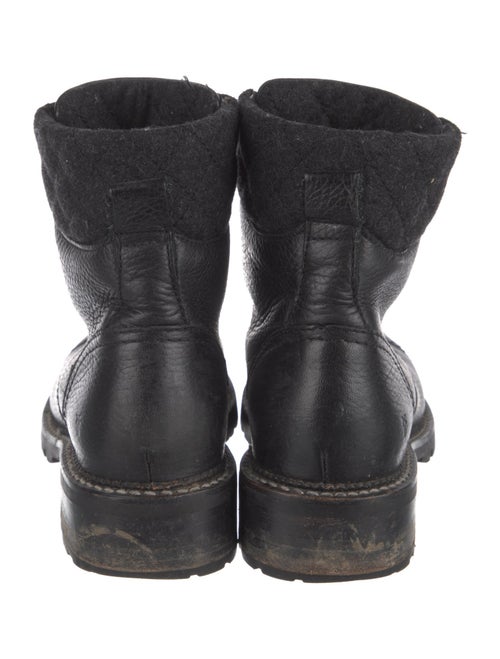 Frye Quilted Pattern Leather Combat Boots