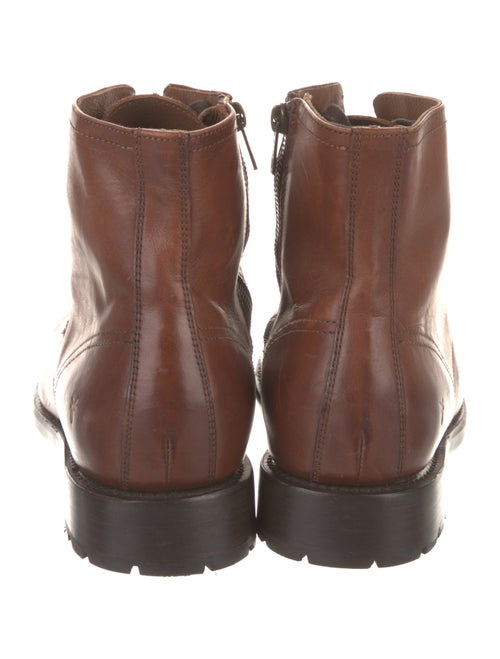 Frye Leather Colorblock Pattern Combat Boots