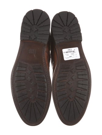 Frye Leather Colorblock Pattern Combat Boots