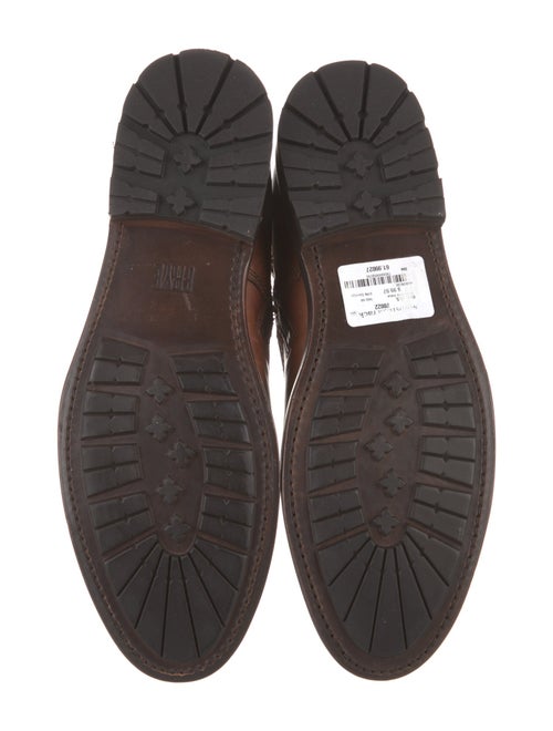 Frye Leather Colorblock Pattern Combat Boots