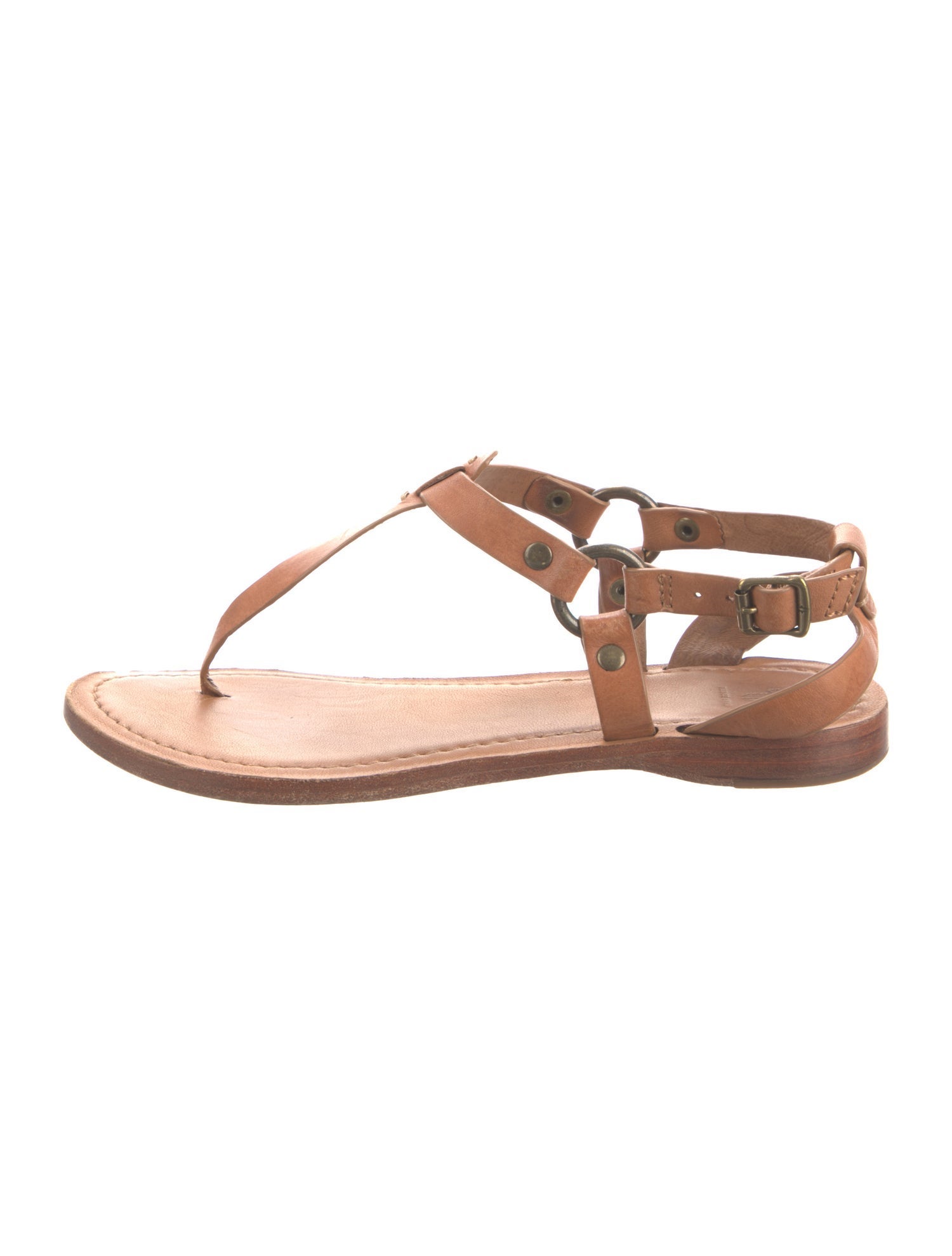 Frye Leather T-Strap Sandals