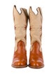 Frye Leather Colorblock Pattern Western Boots