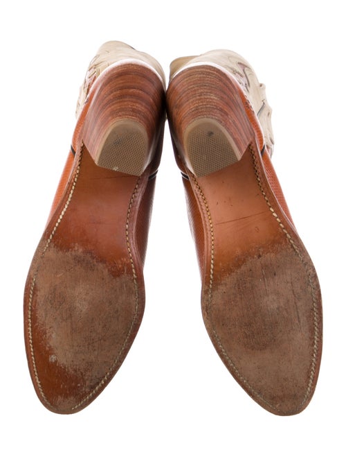 Frye Leather Colorblock Pattern Western Boots