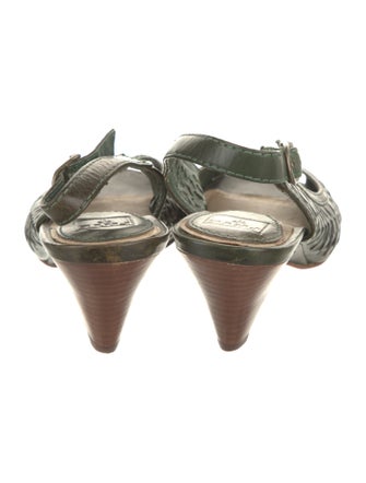 Frye Leather Patterned Slingback Pumps