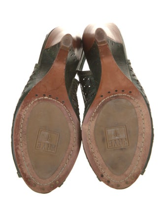 Frye Leather Patterned Slingback Pumps
