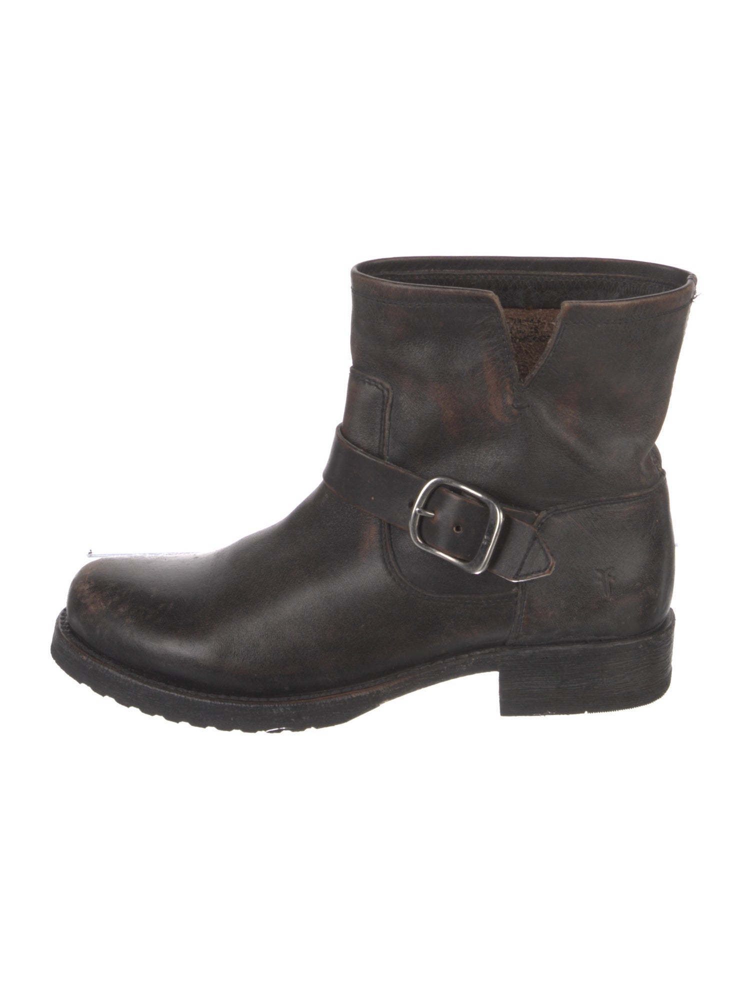 Frye Leather Distressed Accents Moto Boots