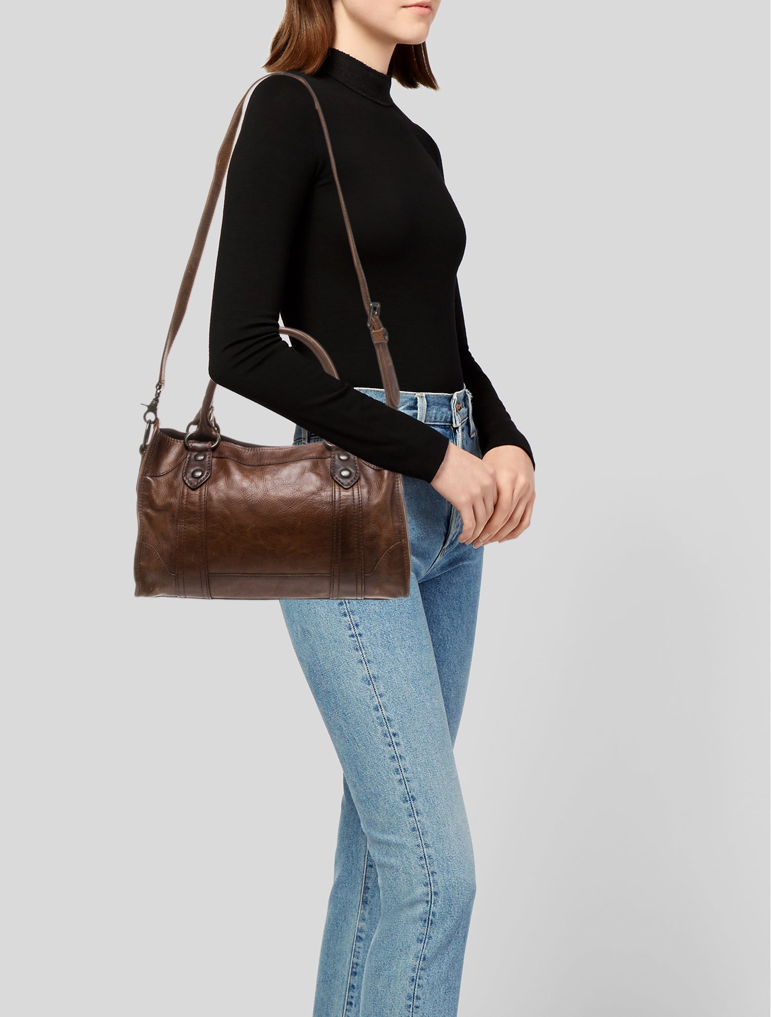 Frye Leather Top Handle Bag