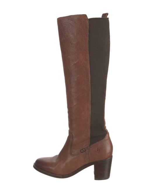 Frye Leather Colorblock Pattern Riding Boots