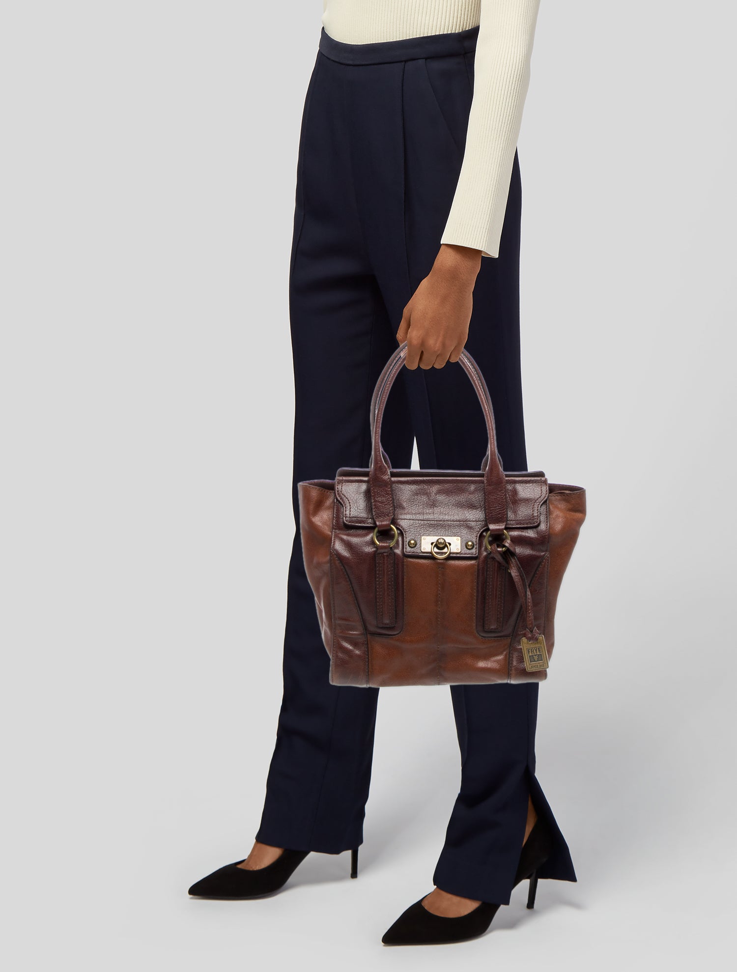 Frye Leather Top Handle Bag