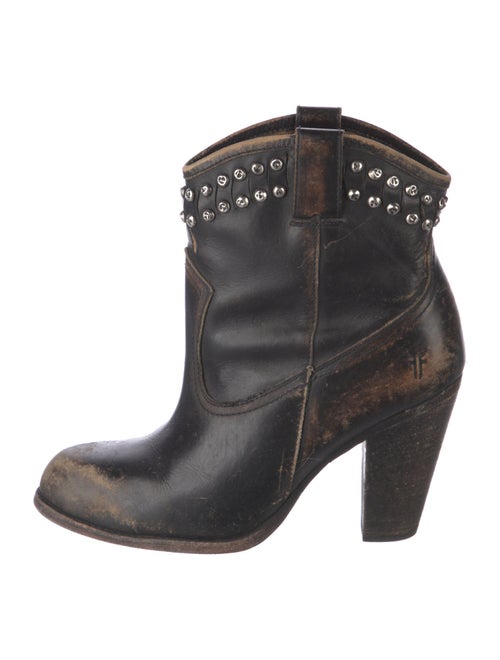 Frye Leather Studded Accents Western Boots