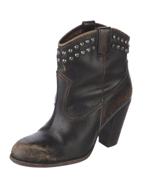 Frye Leather Studded Accents Western Boots