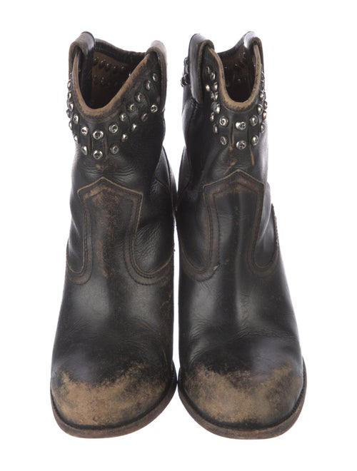 Frye Leather Studded Accents Western Boots