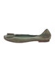Frye Embossed Leather Bow Accents Ballet Flats