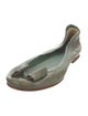 Frye Embossed Leather Bow Accents Ballet Flats