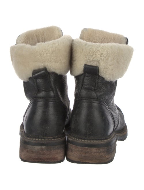 Frye Leather Colorblock Pattern Combat Boots