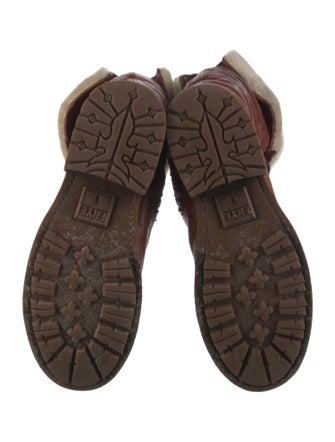 Frye Leather Colorblock Pattern Riding Boots