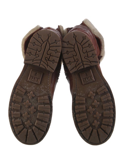 Frye Leather Colorblock Pattern Riding Boots