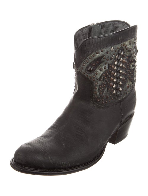 Frye Leather Printed Western Boots