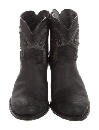 Frye Leather Printed Western Boots