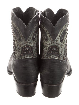 Frye Leather Printed Western Boots