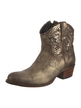 Frye Leather Distressed Accents Western Boots
