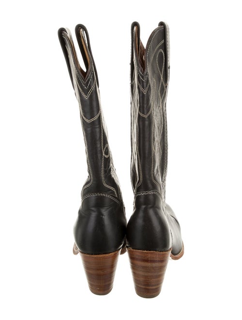 Frye Leather Graphic Print Western Boots