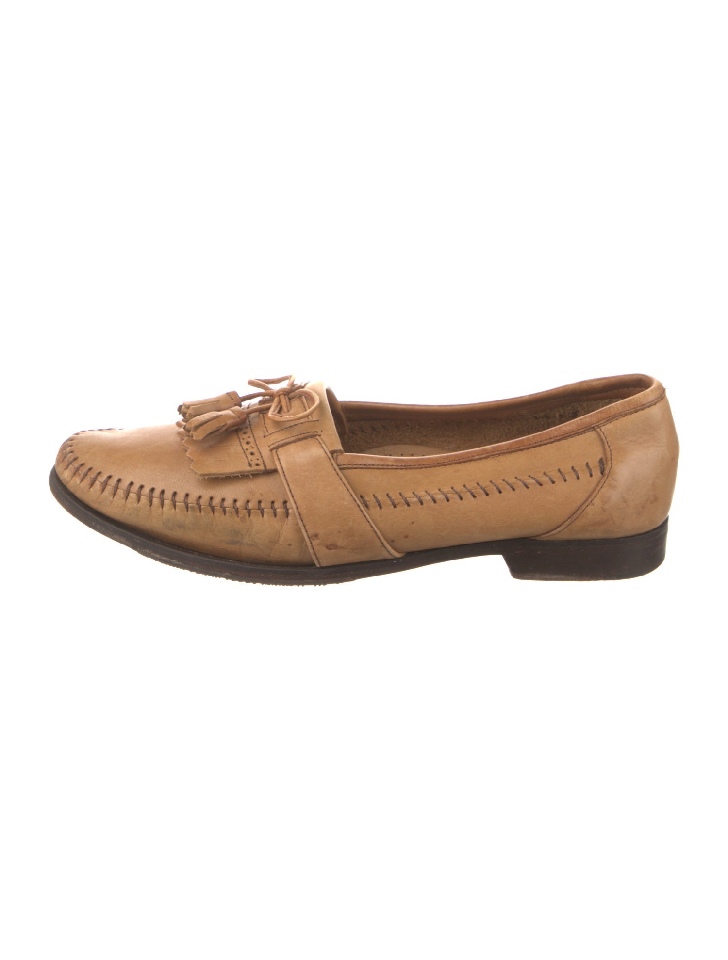 Frye Leather Tassel Accents Loafers
