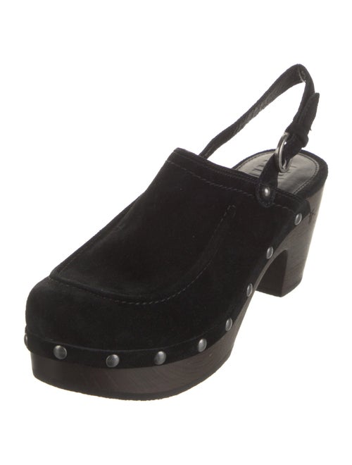 Frye Suede Studded Accents Slingback Pumps