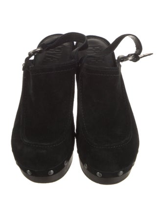 Frye Suede Studded Accents Slingback Pumps