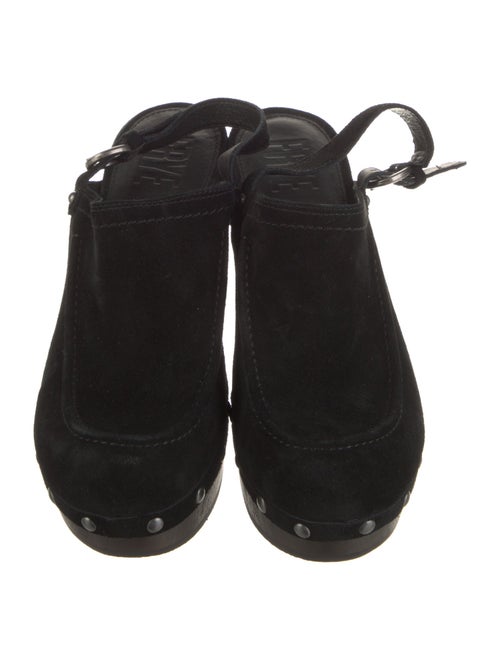 Frye Suede Studded Accents Slingback Pumps