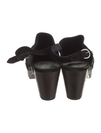 Frye Suede Studded Accents Slingback Pumps