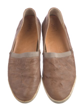 Frye Leather Grosgrain Trim Loafers