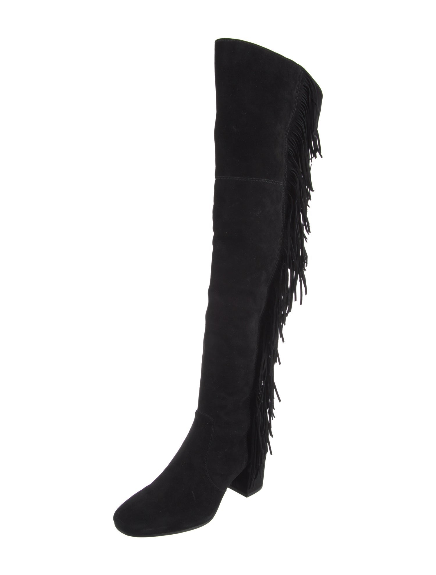 Frye Suede Fringe Trim Accent Boots