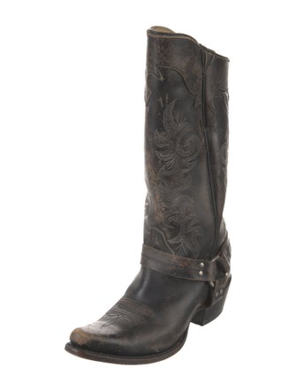 Frye Leather Patterned Western Boots
