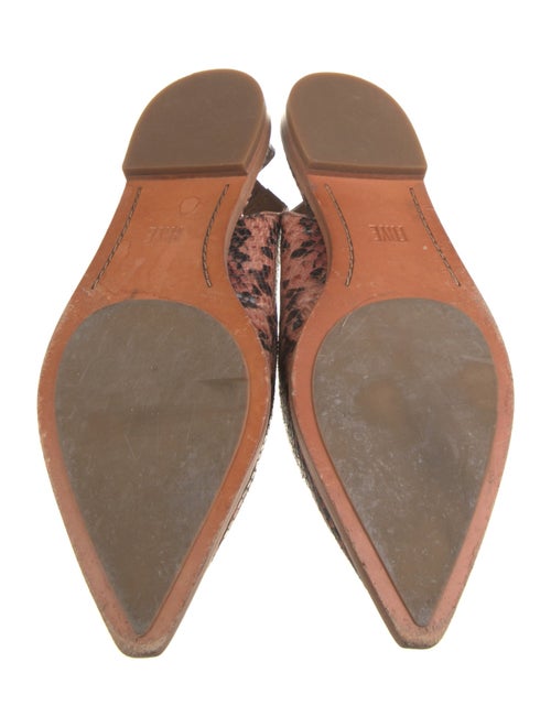 Frye Snakeskin Animal Print Slingback Flats